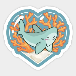 BYTE, the Great White Shark Sticker